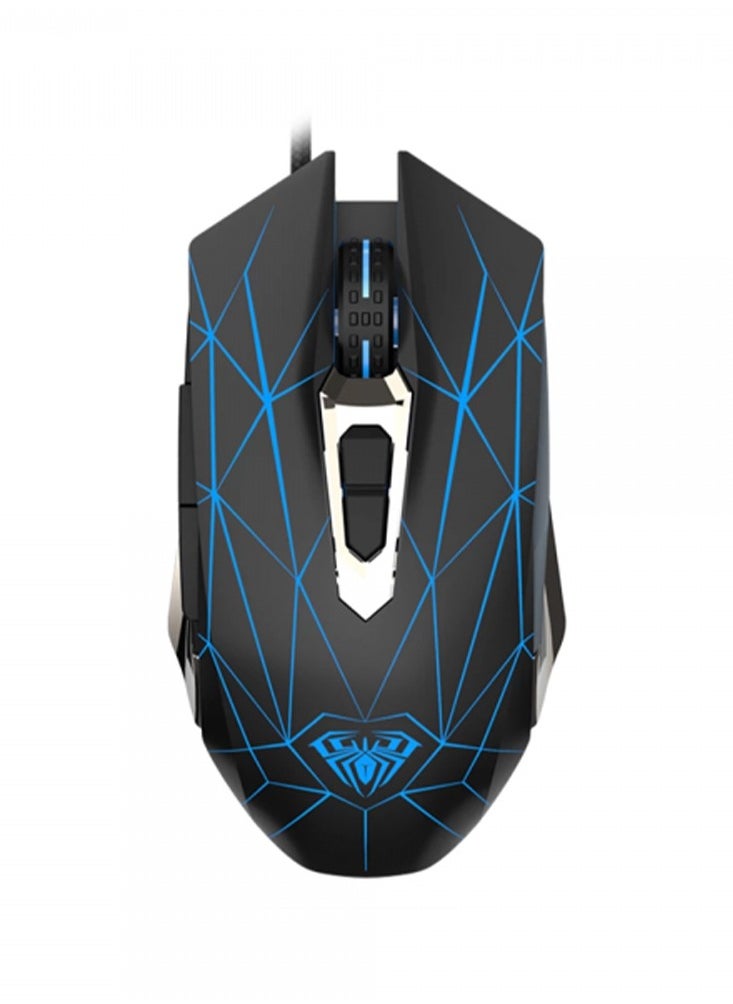 AULA Wired Gaming Mouse , S50 (RGB) 2400 DPI , High end optical engine , ergonomic design , feel comfortable - black  - Image 1