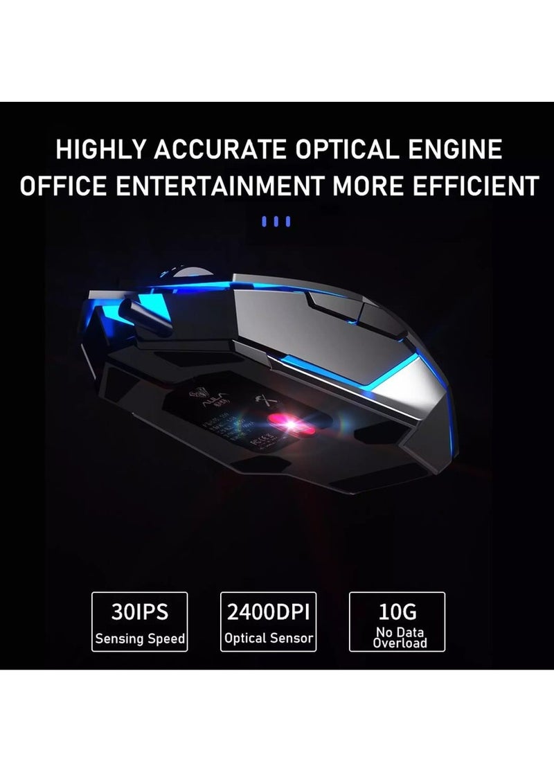 AULA Wired Gaming Mouse , S50 (RGB) 2400 DPI , High end optical engine , ergonomic design , feel comfortable - black  - Image 5