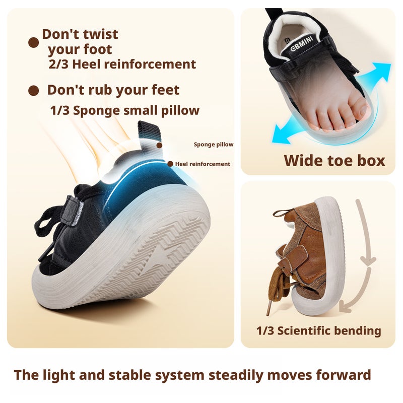 Yingbeimini Kids Low Top Sneakers - Hook and Loop, Anti-Slip Sole - Image 2