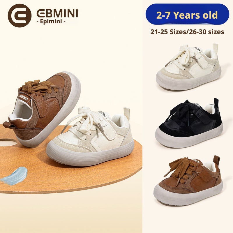 Yingbeimini Kids Low Top Sneakers - Hook and Loop, Anti-Slip Sole - Image 1