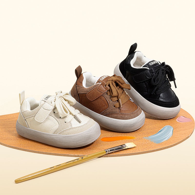 Yingbeimini Kids Low Top Sneakers - Hook and Loop, Anti-Slip Sole - Image 4