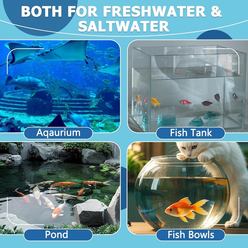 FUNSWTM Aquarium Test Strips for Fish Tank: 9 in 1 Aquarium Water Test Kit for Freshwater - 150ct Fish Test Strips Testing Ammonia pH Nitrate Chlorine Nitrite Hardness Alkalinity Copper - Image 5