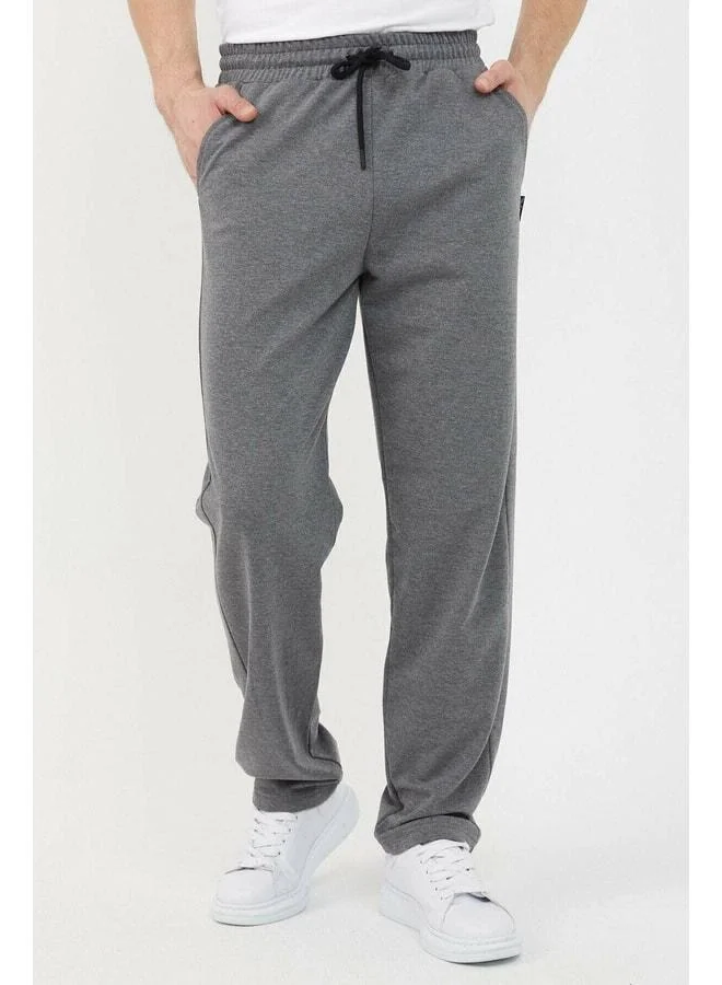 Men's Anthracite Straight-Leg Relaxed-Fit Sweatpants