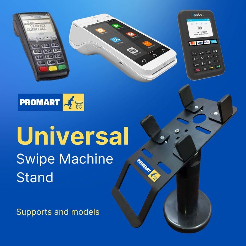 Pro-mart EDC | POS Machine Rotatable and Adjustable POS Display Stand Cashier Counter Credit Card Machine Display Stand (Black) - Image 4