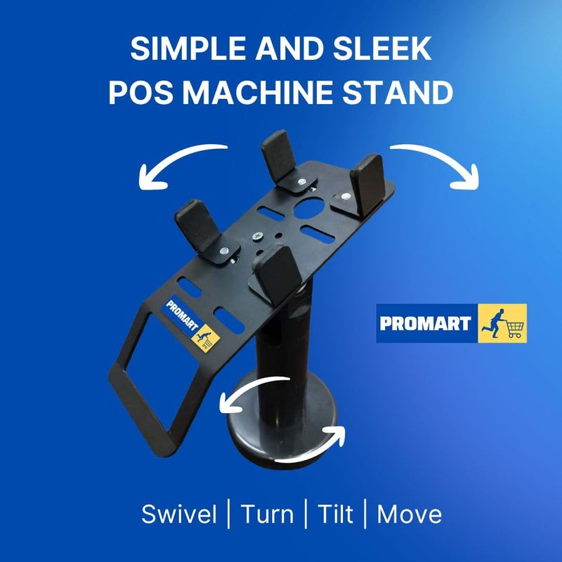 Pro-mart EDC | POS Machine Rotatable and Adjustable POS Display Stand Cashier Counter Credit Card Machine Display Stand (Black) - Image 2