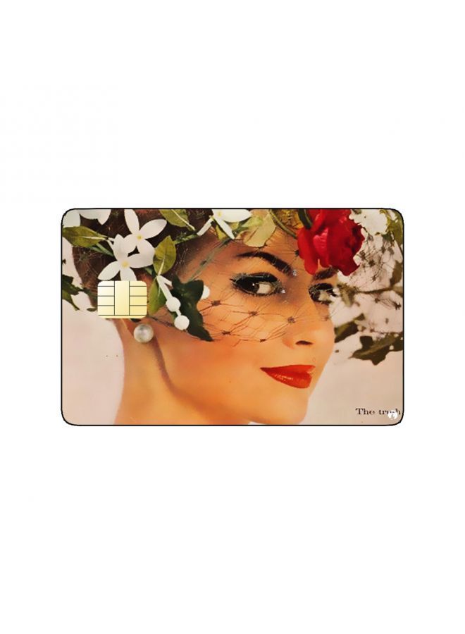 RKN PRINTED BANK CARD STICKER Beautiful Woman Vintage Art Vogue Magazine - Image 2