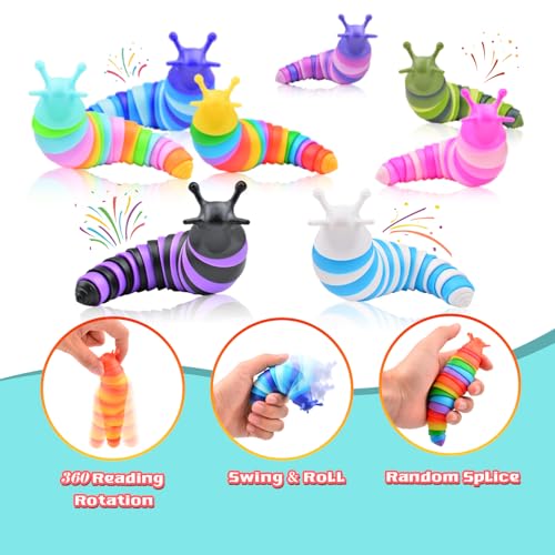 Cevioce Easter Basket Stuffers for Kids Toddlers 4Pcs Party Favors Fidget Toys Slugs for Students Classroom Prizes Goodie Bag Stuffers for Kids 35 Easter Gifts for Boys Girls A - Image 5