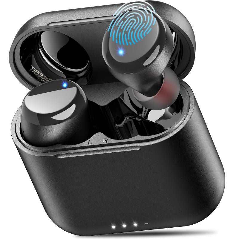 TOZO T6 Mini Wireless Bluetooth Headphones, Wireless Earbuds Erogonomic Design Sport 50H, IPX8 Wireless Bluetooth Headset EQ Customized by App Black - Image 1