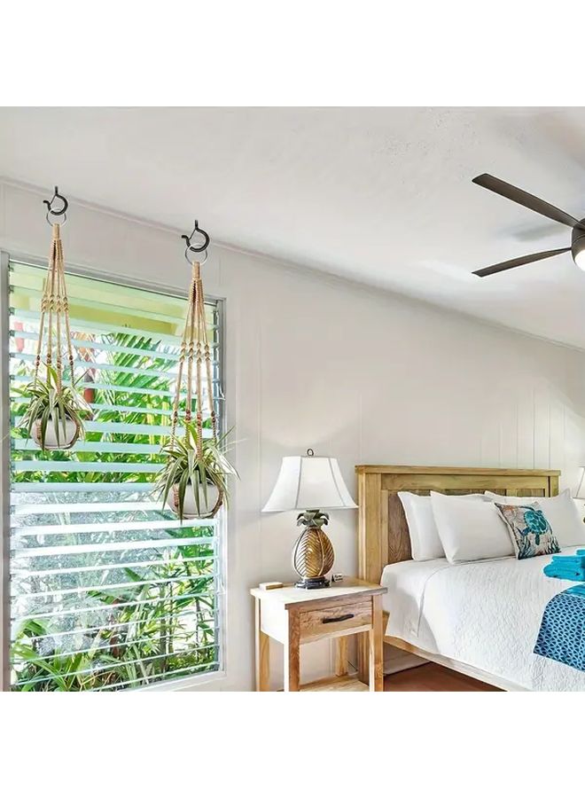 36 Pcs Outdoor Hooks With Q Type Sleeve Black Metal Screw Hook For Garden Hanging - Image 3