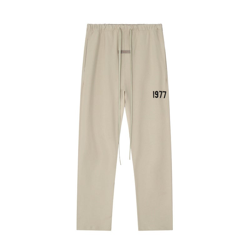 FOG ESSENTIALS Season 8 Velvet Casual Drawstring Trousers Wheat Gray  - Image 1