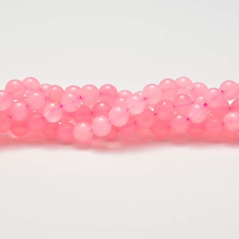 NCB 200pcs 6mm Rose Quartz Loose Beads for Jewelry Making, Natural Semi Precious Beads Round Smooth Gemstones Spacer Beads Charms for Necklaces Bracelets (Rose Quartz, 6mm 200Beads) - Image 4