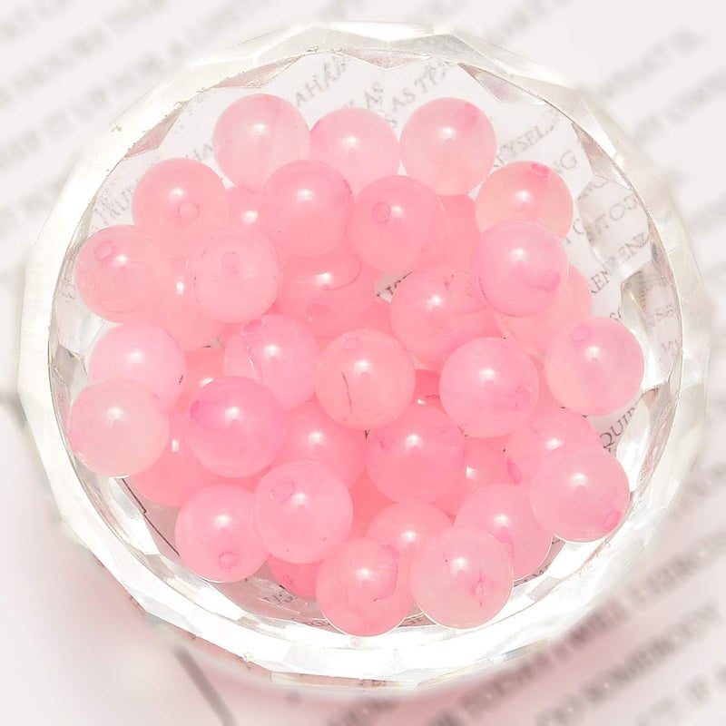 NCB 200pcs 6mm Rose Quartz Loose Beads for Jewelry Making, Natural Semi Precious Beads Round Smooth Gemstones Spacer Beads Charms for Necklaces Bracelets (Rose Quartz, 6mm 200Beads) - Image 2