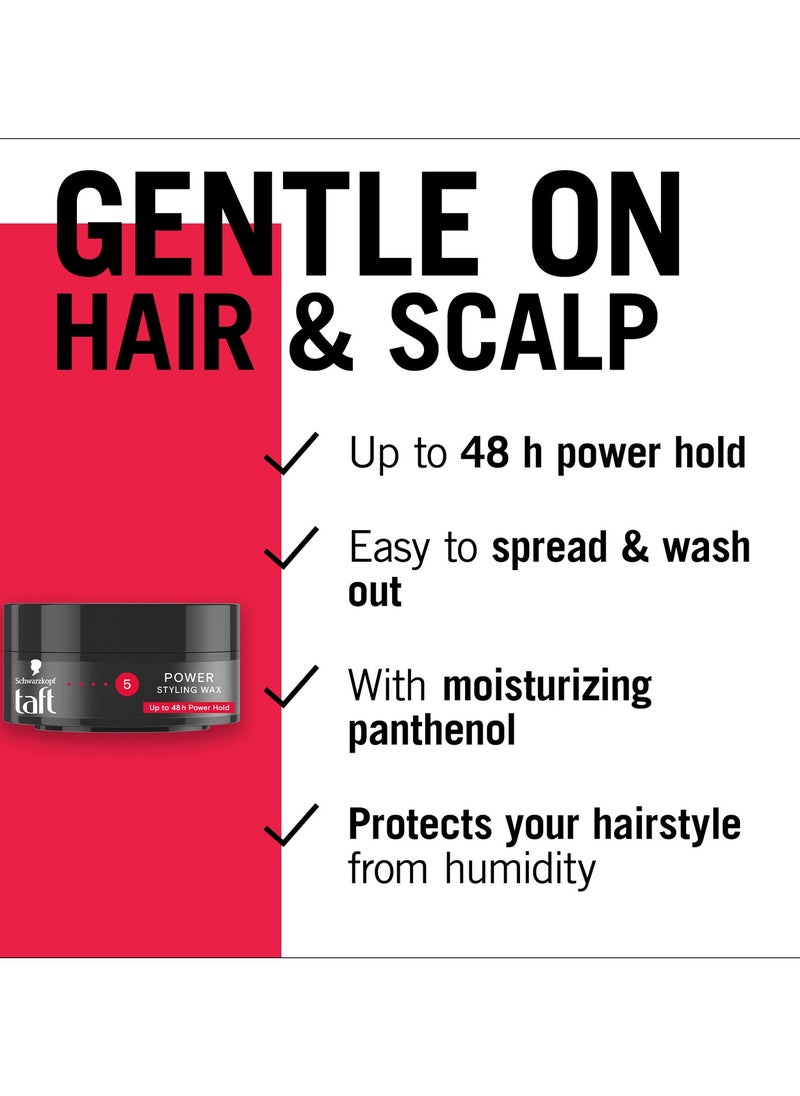 Schwarzkopf - Taft Power Hair Styling Wax 75ml - Image 1