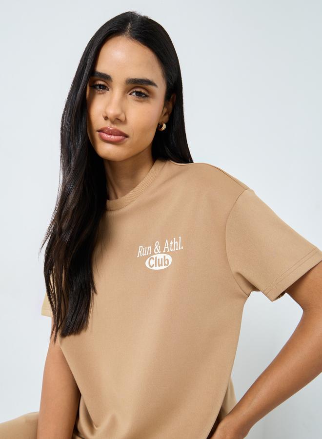 Styli Slogan Print Oversized T-Shirt - Image 1