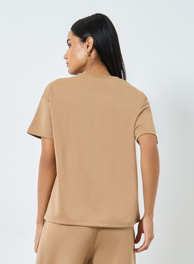 Styli Slogan Print Oversized T-Shirt - Image 5