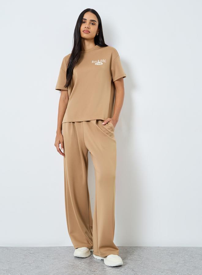 Styli Slogan Print Oversized T-Shirt - Image 2