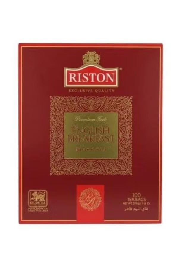 Riston شاي ريستون إفطار إنجليزي شاي أسود100 كيس - Image 1