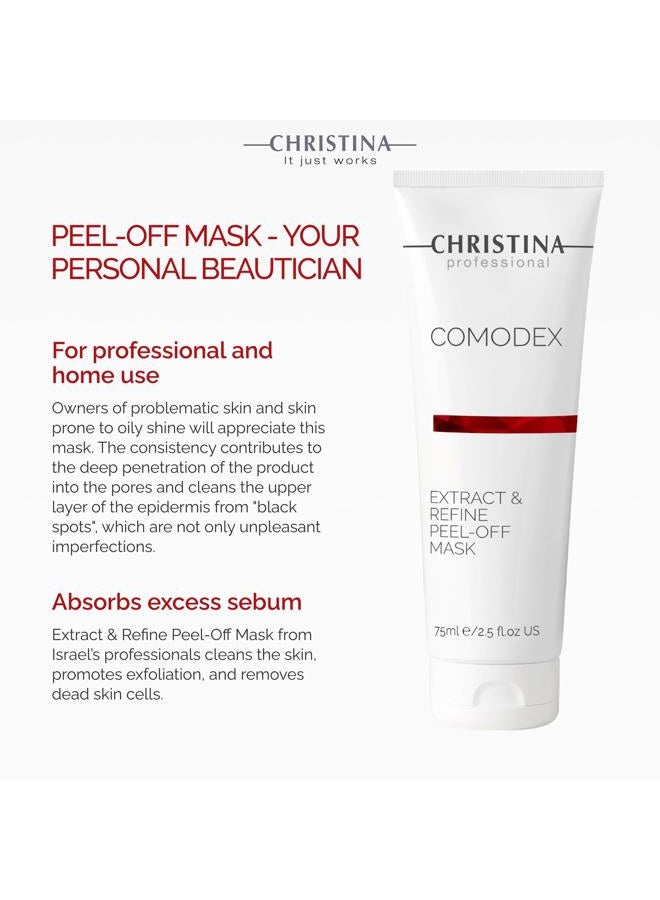 -CHRISTINA- قناع كومودكس للاستخراج والتصفية القابل للإزالة مع حمض الساليسيليك وفيتامين C | تقشير الوجه لإزالة الرؤوس السوداء وتأثير امتصاص الزيت | لجميع أنواع البشرة 75 مل - Image 3