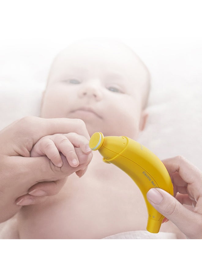 Babycare بيبي كير - مقص أظافر كهربائي يعمل بالبطارية على شكل موز - أصفر - Image 4