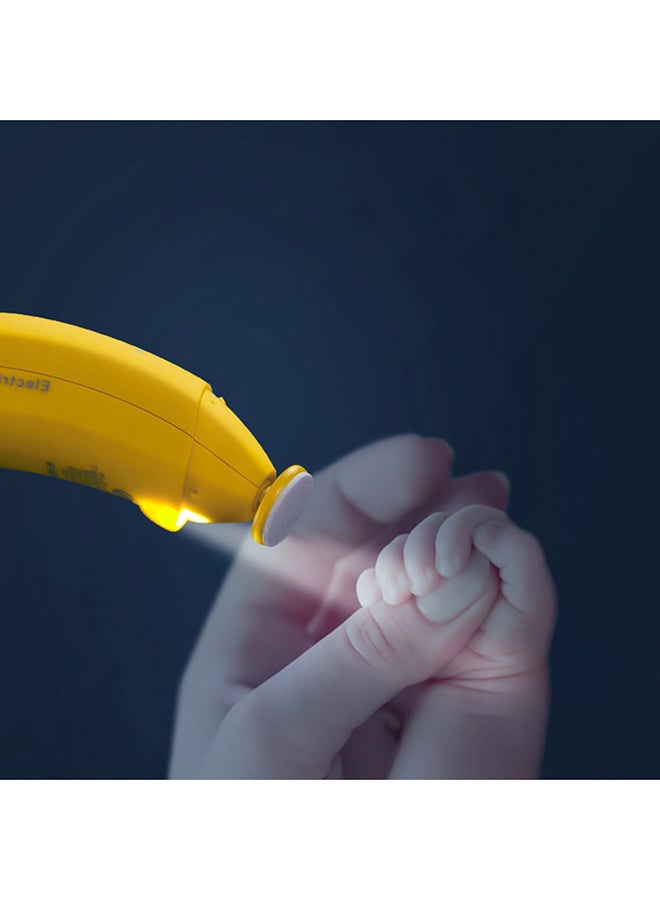 Babycare بيبي كير - مقص أظافر كهربائي يعمل بالبطارية على شكل موز - أصفر - Image 5