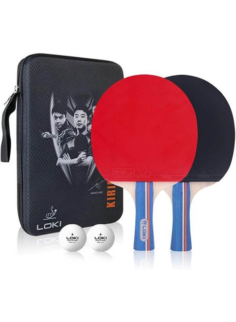 مجموعة مضارب تنس الطاولة مع كرتين