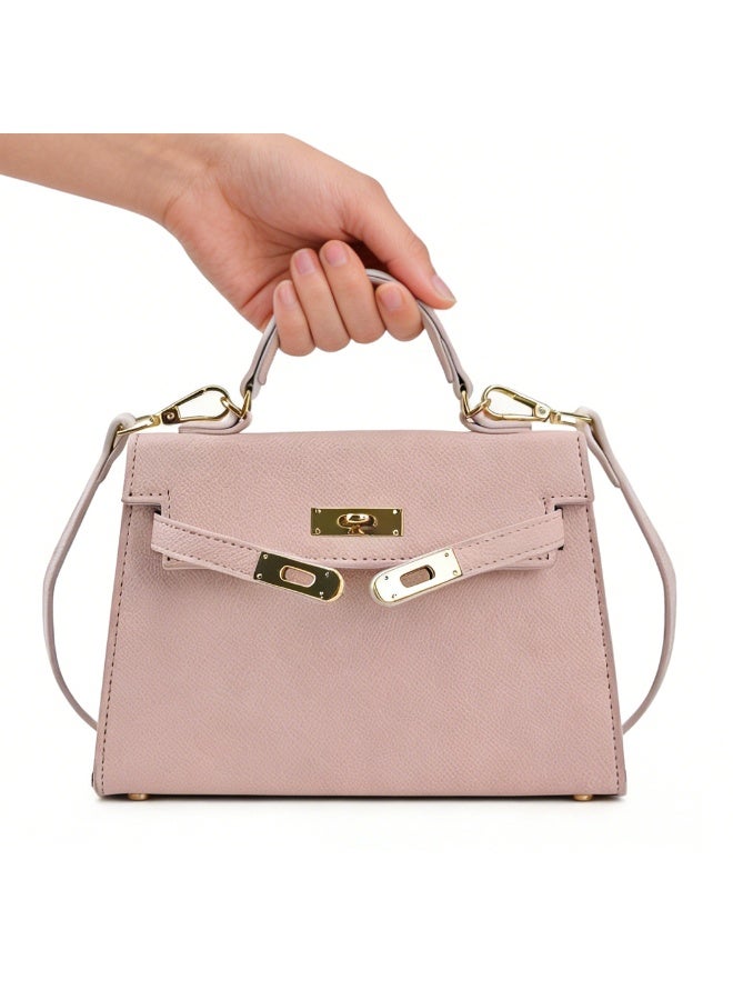 Magic Park Women's Handbags Crossbody Bags Small Carryall Bag Top Handle Satchel with Detachable Strap Women's Tote Bag PU Fashion Designer Handbags,Pink - Image 2