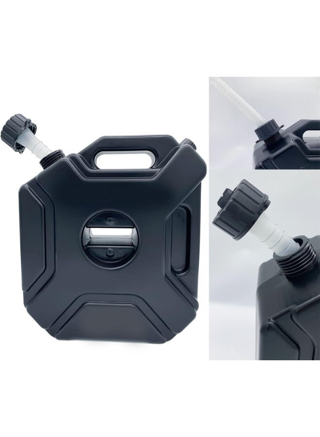 Transfer Tank Fits 1.3 Gallon/5L, Gallon Tank with Spout and Lockable Bracket, Storage Transfer Device with Auto-Off Function Adjustable Flow Rate, Ideal for Most Cars Motorcycle BLACK - Image 5