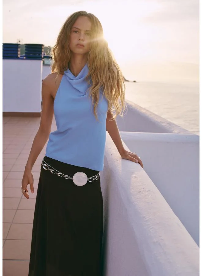 مانجو Draped Halter Top