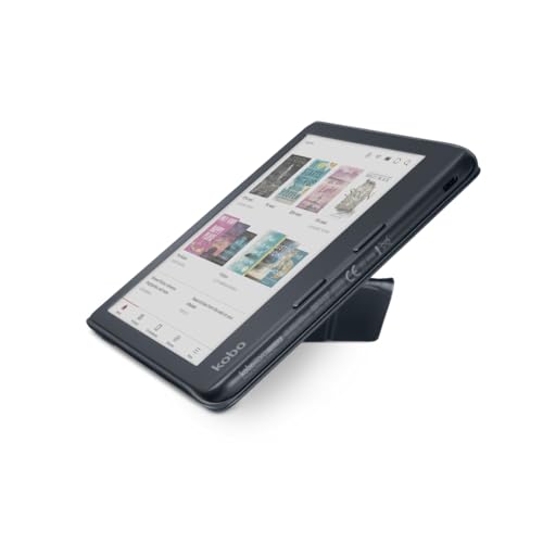 Kobo Libra Colour SleepCover Case | Black | Sleep/Wake Technology | Built-in 2-Way Stand | Vegan Leather | Compatible with 7” Kobo Libra Colour eReader - Image 4
