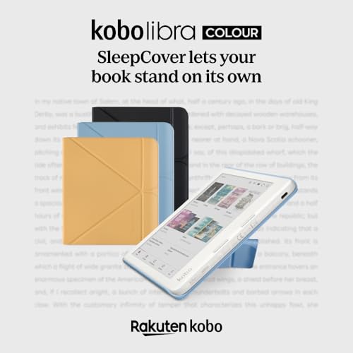 Kobo Libra Colour SleepCover Case | Black | Sleep/Wake Technology | Built-in 2-Way Stand | Vegan Leather | Compatible with 7” Kobo Libra Colour eReader - Image 5