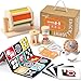 Toyssa Montessori Toys for Babies 06 Months 6 in 1 Wooden Learning Educational Sensory Toys with Spinning Drum Tummy Time Mirror Baby Rattle Flash Card Birthday Gifts for Babies Boys Girls - Image 3