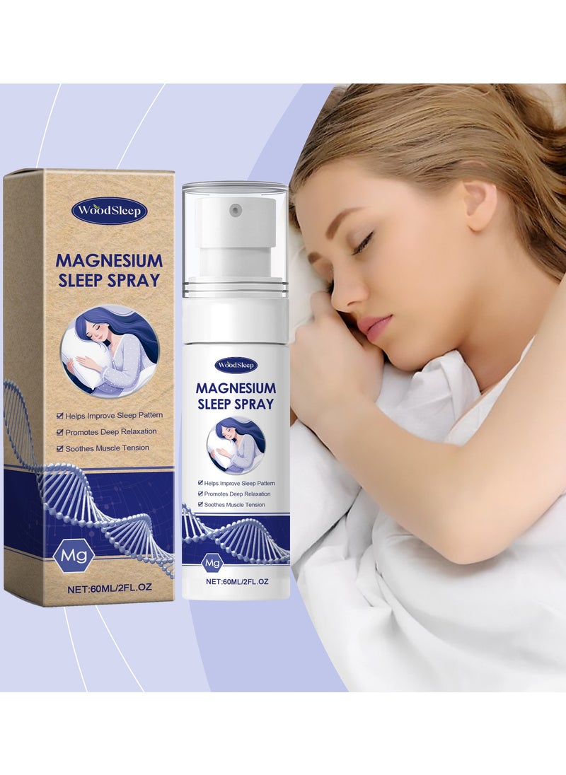 WoodSleep - Pure Magnesium Oil Spray 。Spray High Strength Magnesium Spray Energy Boost Sleep Muscle Ache and Stress Relief Improve Sleep Leg and Joint Care Reduce ItchingBody Odor Reduction Topical  Feet and Body - Image 1