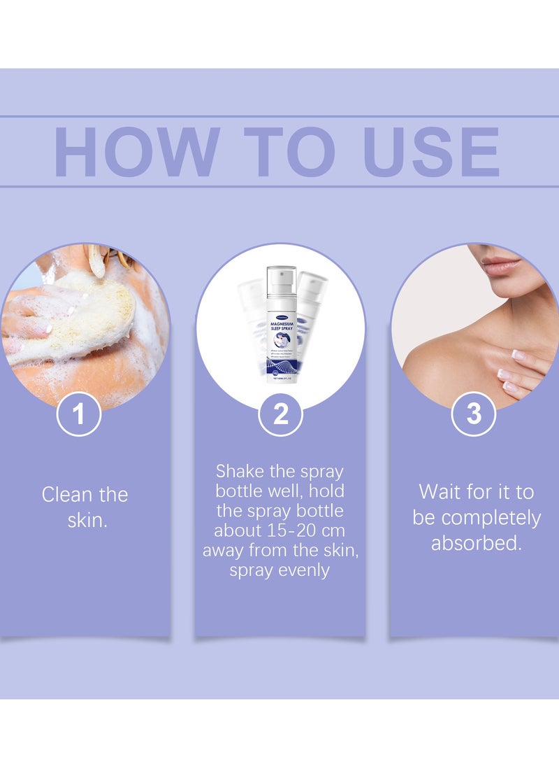 WoodSleep - Pure Magnesium Oil Spray 。Spray High Strength Magnesium Spray Energy Boost Sleep Muscle Ache and Stress Relief Improve Sleep Leg and Joint Care Reduce ItchingBody Odor Reduction Topical  Feet and Body - Image 1