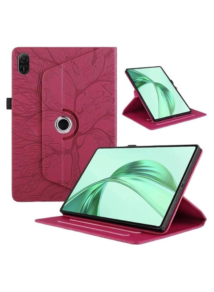 general Case Compatible with Honor Pad X8a 11-inch 2024 Case, 360 Degree Rotating Stand PU Leather Foldable Tablet Case Tree of Life Embossed Shell for Honor Pad X8a 11