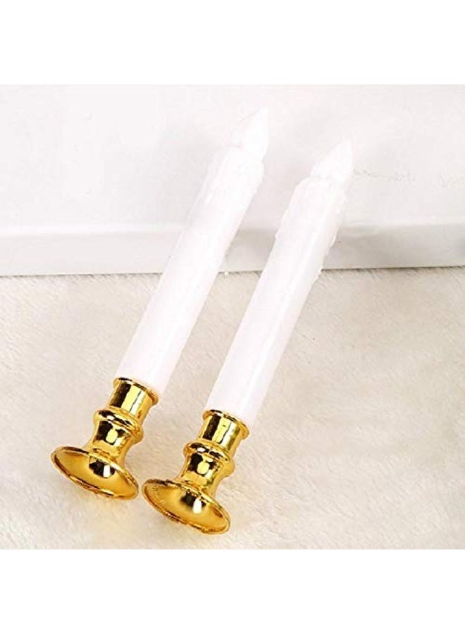 Electronic Candle Flameless Taper LED Candles Light, 2pc - Image 2