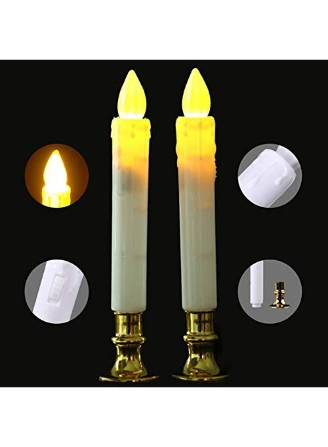 Electronic Candle Flameless Taper LED Candles Light, 2pc - Image 3