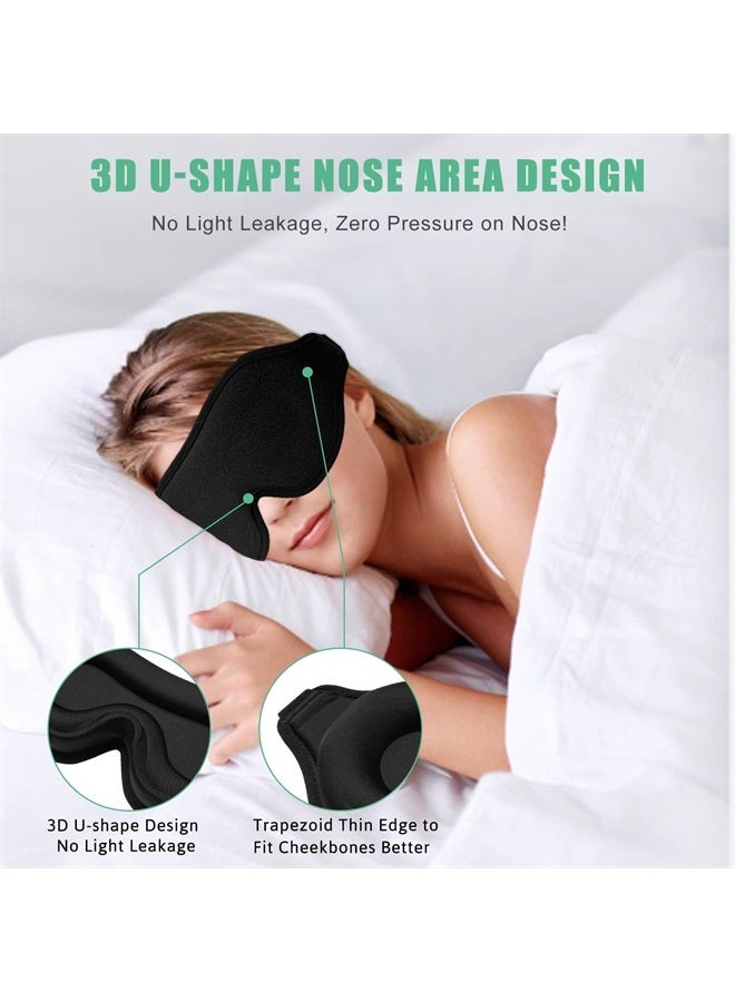 BeeVines Eye Mask for Sleeping, 2 Pack 3D Contoured Sleep Eye Mask with Adjustable Strap, BeeVines Molded Night Eye Sleep Mask for Lash Extensions, Eye Shade Cover for Traveling Yoga Nap - Image 5