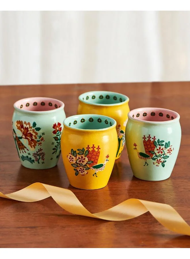 Chumbak Jaipur Gardens Ceramic Kulhad Gift Box - Set of 4