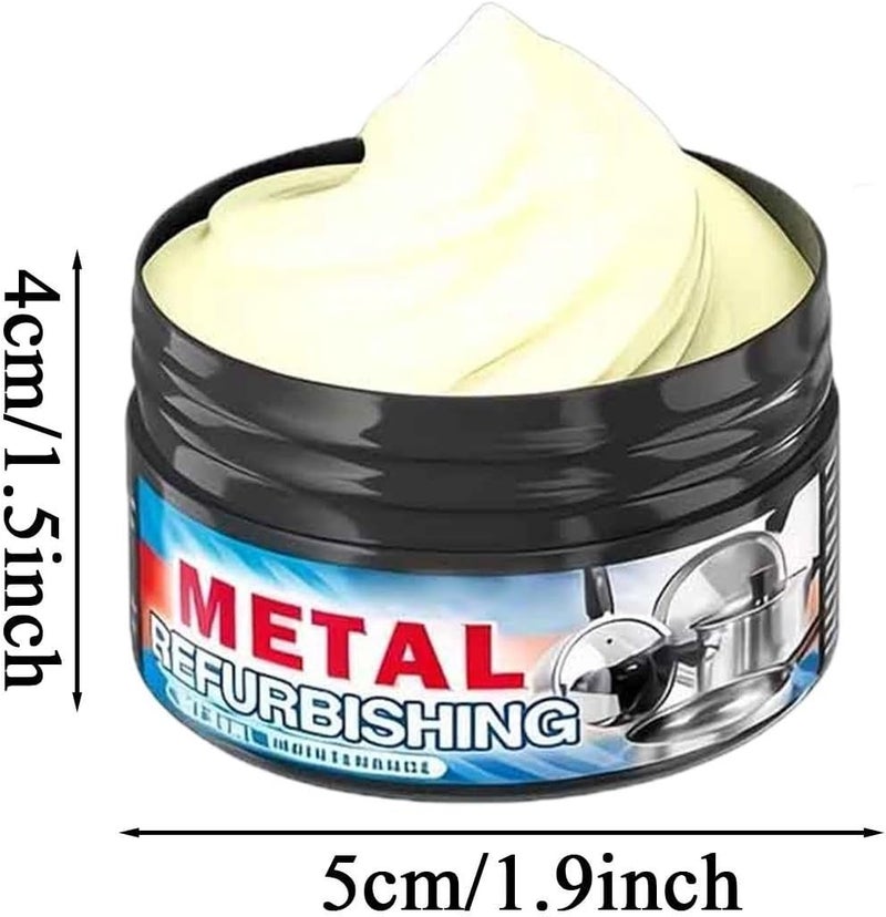 Stainless Steel Cookware Cleaner,Restoring Paste for Metal Cookware - Oven Restoration Cleaner,for Pot Pan Stove Sink Oven Kitchen Bathroom Apartment Restaurant Grilling Barbecue - Image 5