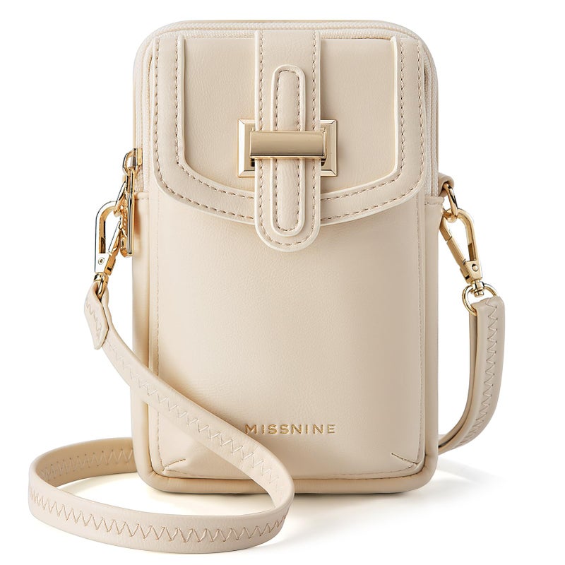 Missnine Small Crossbody Bags for Women Vegan Leather Cell Phone Purses Trendy RFID Wallet Purses with Adjustable Strap - Image 1