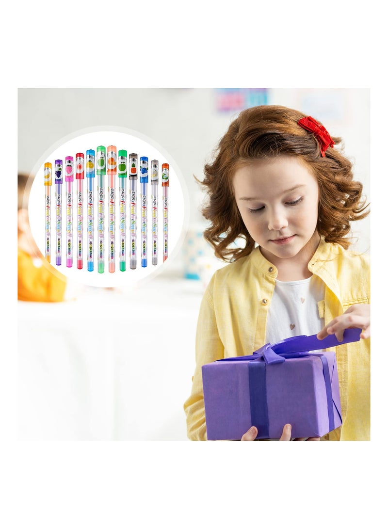 36 Pcs Scented Glitter Color Pen Multicolor Fun Smooth Writing Pens Stationary Kit lovely Scented Smell Good Fruit Flavors Coloring Pen for Girls Kids Arts Crafts School Stuffers - Image 4