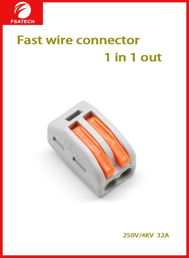 FSATECH 10 قطع من الأسلاك القابلة للتوصيل بدون لحام، أسلاك أحادية اللون، طرف سريع 1 في 1 خارج - Image 1