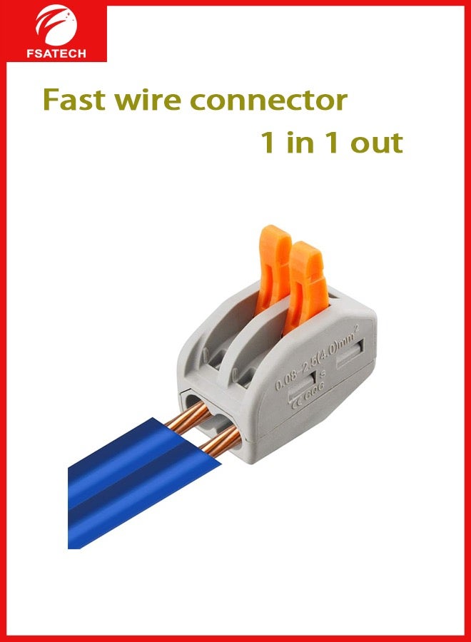 FSATECH 10 قطع من الأسلاك القابلة للتوصيل بدون لحام، أسلاك أحادية اللون، طرف سريع 1 في 1 خارج - Image 3
