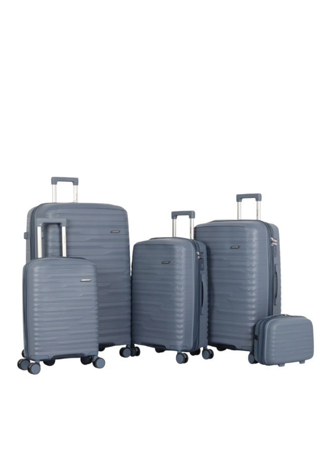 أفياتور طقم حقائب سفر فاخر ومتكامل – 5 قطع من AVIATOR مصنوع من البولي بروبلين المقاوم للكسر متانة عالية – تصميم عصري – أداء مثالي في كل رحلة - Image 1