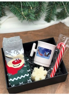 Masalsı Concept Socks Gift Mug Candle and Candy Cane in a Fairytale Concept Special Box Gift for Lover, Mother, Friend, Wife  - Image 1