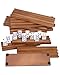 WodGod Wooden Domino Racks Set of 8 Wood Domino Tiles Trays Domino Holders Organizer for Mexican Train and Other Domino GamesDominos NOT Included - Image 2