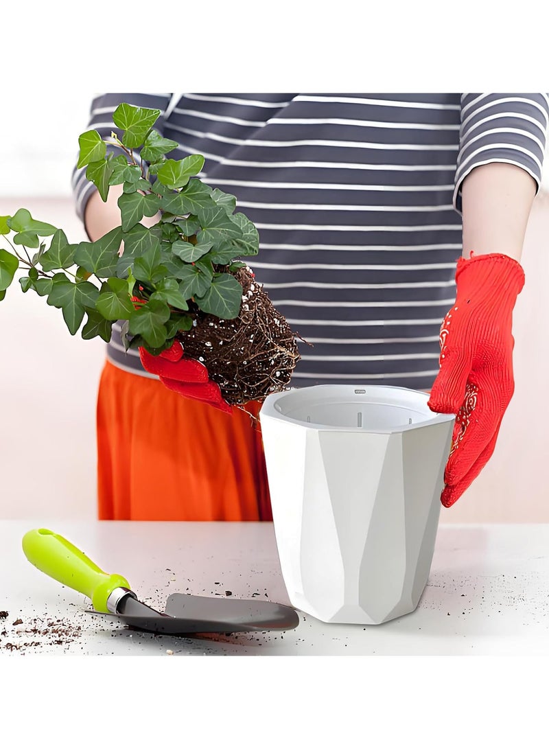 SYOSI 3Pcs Plant Pots Self Watering Planter for Indoor Plant Pots White Flower Plant Pot with Deep Reservoir Plastic Pots for All House Plants Flowers Orchid African Violets 6 Inch - Image 4