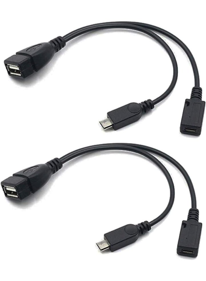 FIRST PRO USB A Female to Micro USB Male OTG Adapter Cable USB 2.0 Converter for Connecting Flash Drives, Keyboard, Mouse and Accessories to Micro USB Devices - Image 1