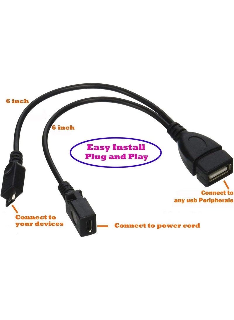 FIRST PRO USB A Female to Micro USB Male OTG Adapter Cable USB 2.0 Converter for Connecting Flash Drives, Keyboard, Mouse and Accessories to Micro USB Devices - Image 3