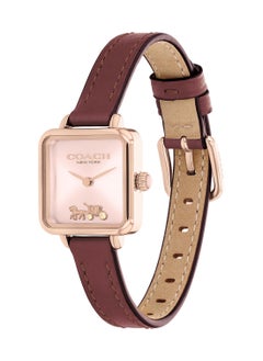 COACH Women's Analog Square Shape Leather Wrist Watch 14504229 - 22 Mm  - Image 1